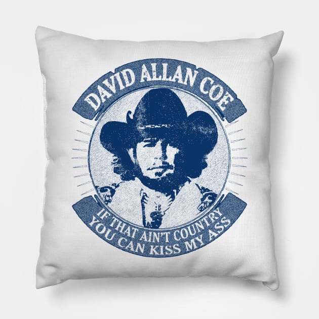 David Allan Coe //// Vintage Style Fan Design Pillow by RAIGORS BROTHERS