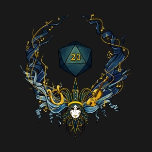 DnD bard symbol - blue T-Shirt