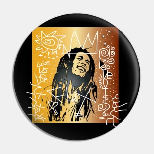 King Sun Marley Bob Art Rasta Pin