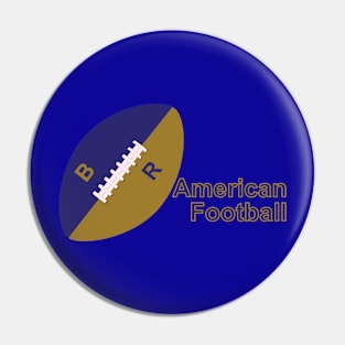 American football ball with text Pin