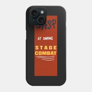 "GASP at daring STAGE COMBAT" Vintage Circus Board Phone Case