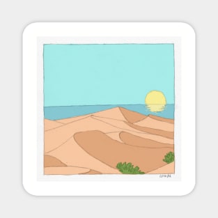 Dune landscape in matt tones Magnet