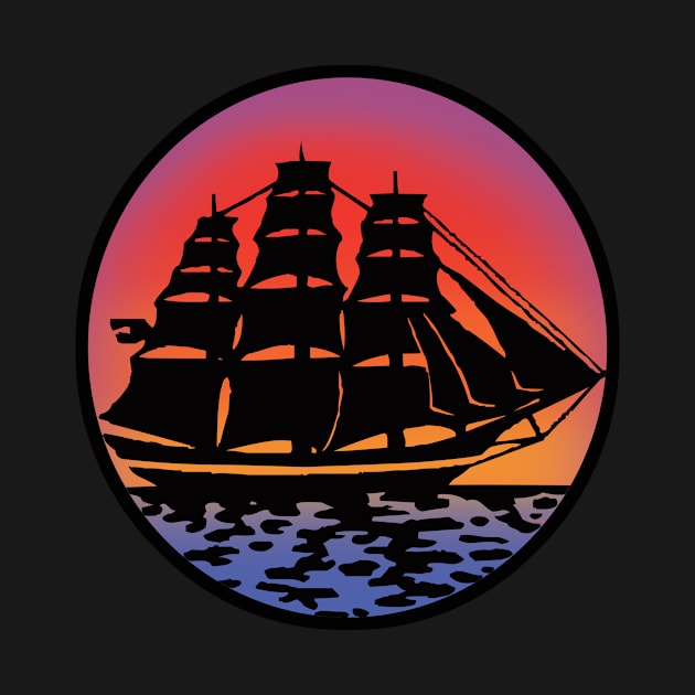 Pirate Ship (color) by PsychicCat