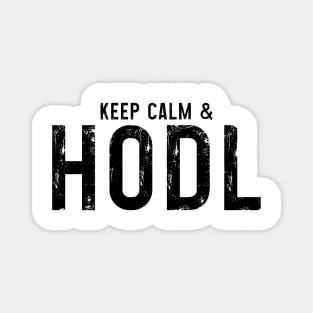 Hodl Design - Black Text. Magnet