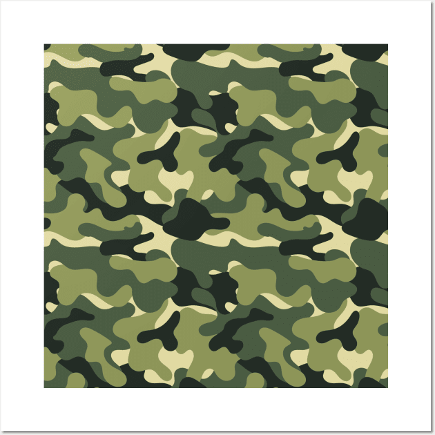 Men Cotton T-Shirt Army Military Camo Print SG-100 - Camo Green