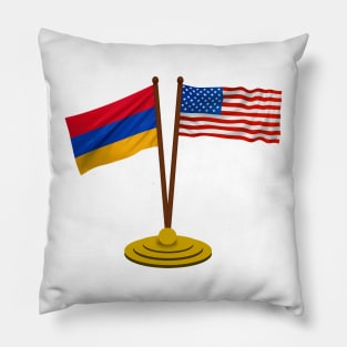 American Armenian Flag Pillow