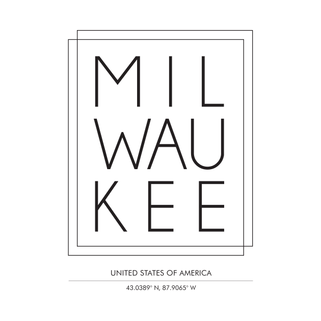 Milwaukee City minimal Typography by StudioGrafiikka