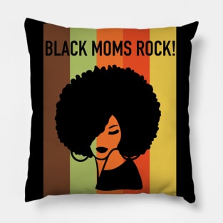 Black Moms Rock Mother's Day Pillow