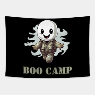 Boo Camp Ghost Halloween Army Funny Meme Tapestry