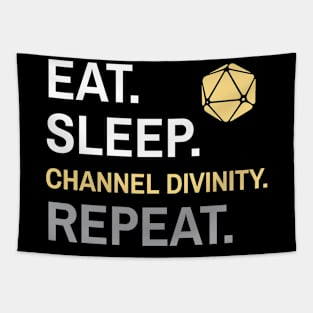 DnD Cleric Eat Sleep Channel Divinity Repeat Tapestry