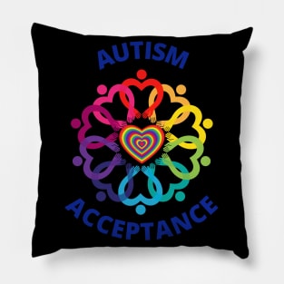 Autism Acceptance Circle Pillow