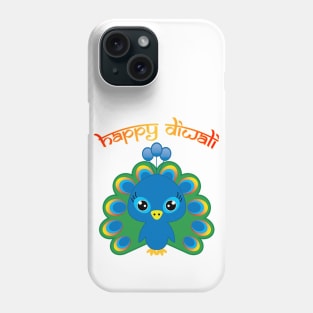 😍 Happy Diwali with cute peacock (girl)😍 Phone Case