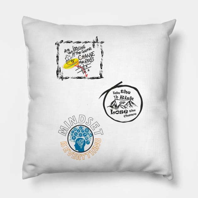 Motivational Quotes, Aesthetic Quotes Pillow by SunilAngra