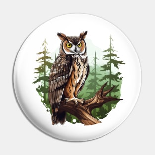 Great Horned Owl Pin