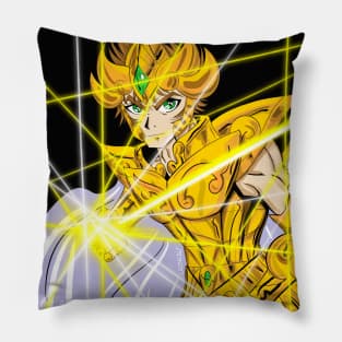 aioria leo gold saint in lightning plasma cosmos attack Pillow