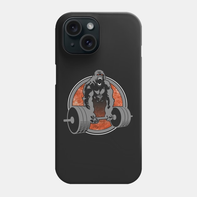 Gorilla Lifting Color Phone Case by Natural 20 Shirts