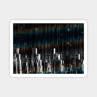 Abstract city silhouettes Magnet