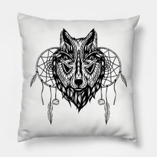 Wolf Dream Catcher Pillow