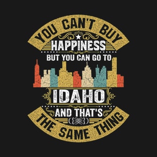 Idaho State Flag I Love Idaho Strong Native Idaho Home Map T-Shirt