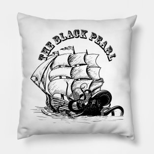 The Black Pearl Pirate Ship & Sea Monster Pillow