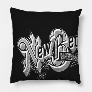 Vintage New Bedford, MA Pillow