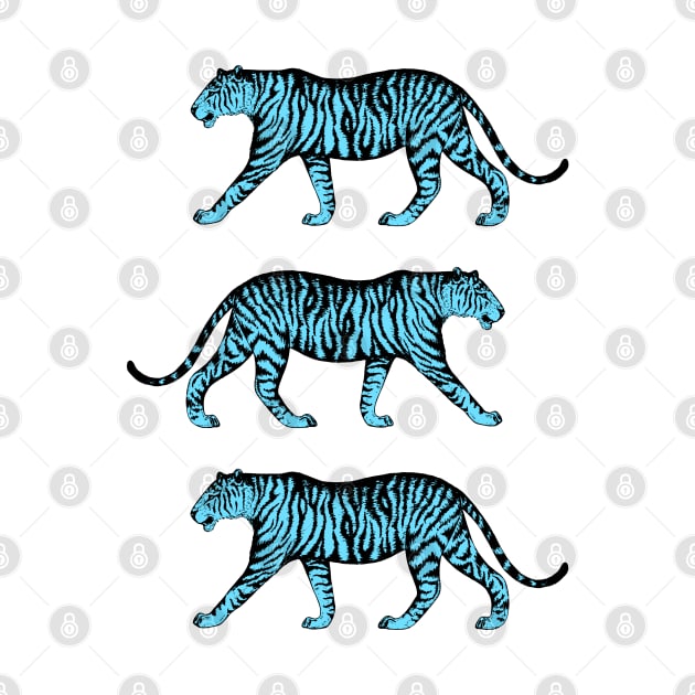 Three Tigers (Pink and Blue) by illucalliart