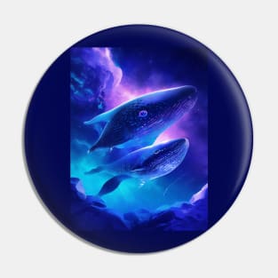 Cosmic whale Pin