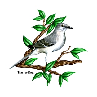 Tractor Dog Mockingbird Perch T-Shirt