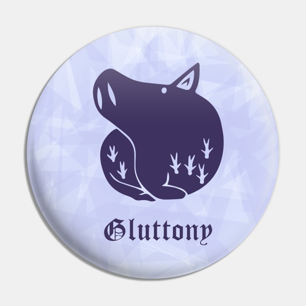 Pig's Sin of Gluttony Merlin Pin by Lucile