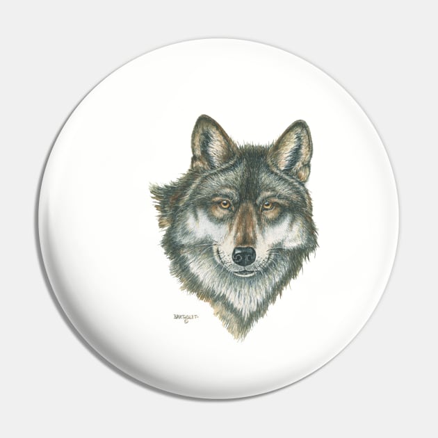 Alpha Pin by Dave Bartholet Wildlife Art