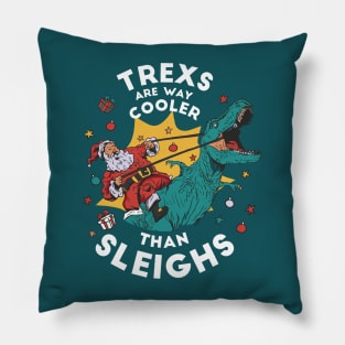 T-Rexs Are Way Cooler Than Sleighs // Funny Santa Riding T Rex Pillow