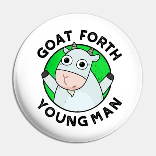 Goat Forth Young Man Cute Animal Pun Pin