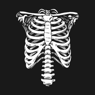 Ribcage Skeleton Costume Halloween Gothic Party T-Shirt