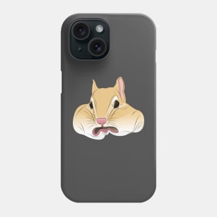 cute squirrel eating peanut face Phone Case