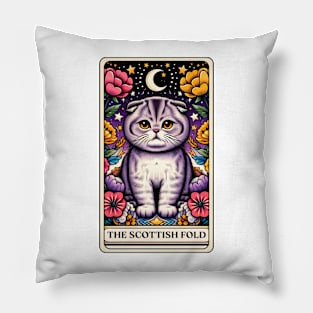 Scottish Fold Tarot Card Pillow