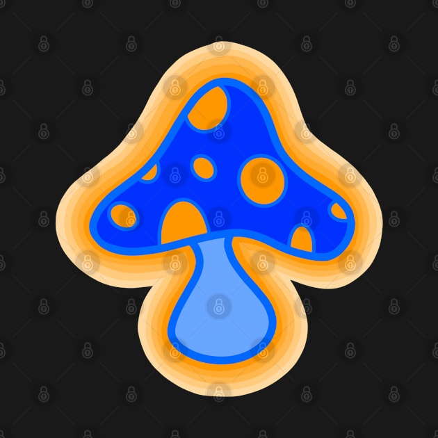 Blue Trippy Mushroom by BE1820