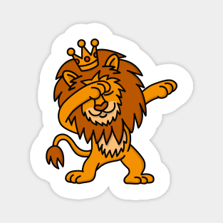 Dabbing Lion Crown Dutch dab King's day king Magnet