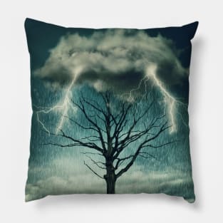 tree above storm Pillow