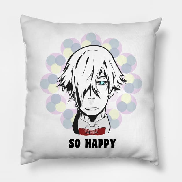 DEATH PARADE - SO HAPPY Pillow by soulful