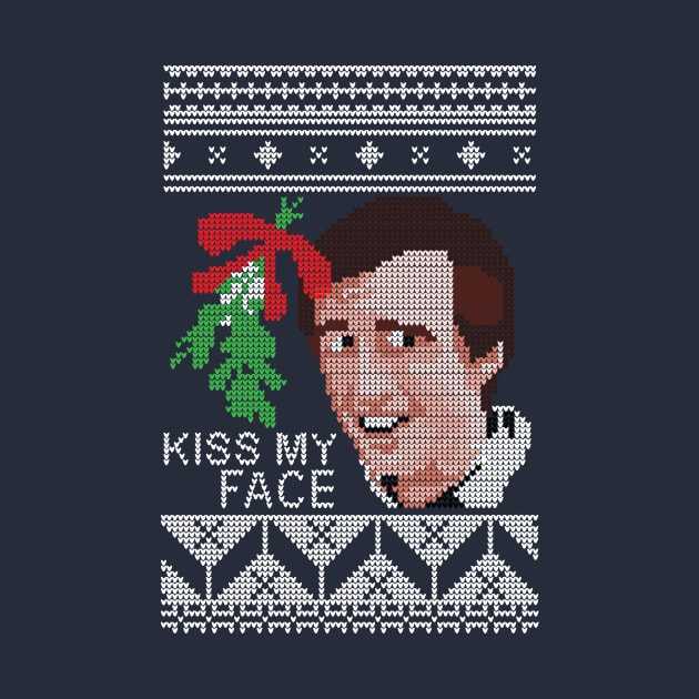 Christmas Alan Partridge Kiss My Face Mistletoe Knit by Nova5