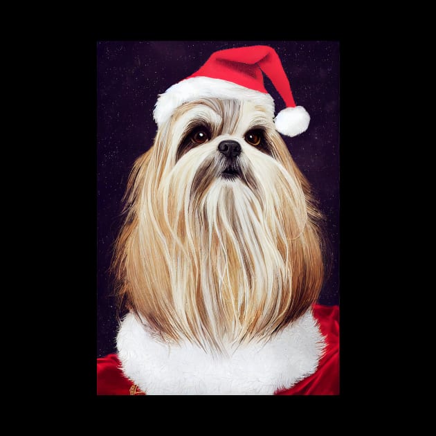 Shih tzu Santa by The Bark Side