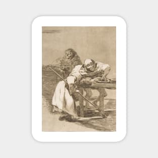 Be quick, they are waking up by Francisco Goya Magnet