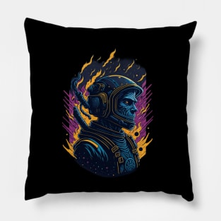 Space Trip - Drip Neon Pillow