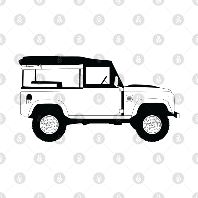 Land Rover Black Outline by kindacoolbutnotreally