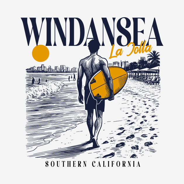 Vintage Surfing Windansea, La Jolla, California // Retro Surfer Sketch // Surfer's Paradise by Now Boarding