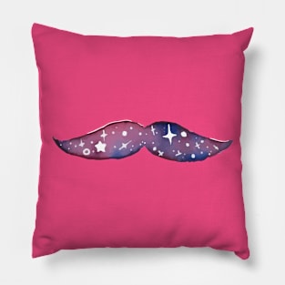 Smug Space Mustache Pillow