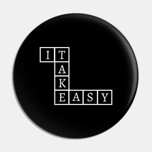 Take It Easy Crossword Pin