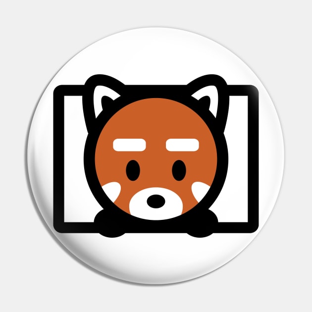 Red Panda Box Bambu Brand Cute Kawaii Anime Manga Animal Pin by Bambu