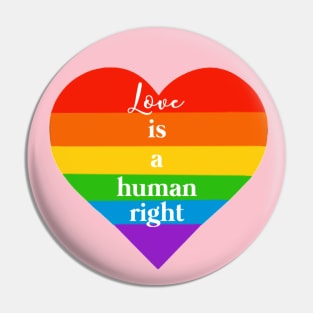 Love Is A Human Right Pin