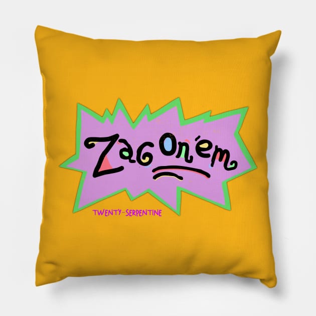 zag on 'em! Pillow by tiffanylarson